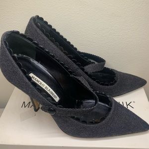 Manolo Blahnik Mary Jane Heels Size 37.5